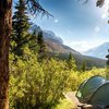 Camp mit Blick auf das Columbia-Icefield